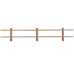 BRONZE RIGHT RAILING WITH 2 BARS AND 3 COLUMNS
